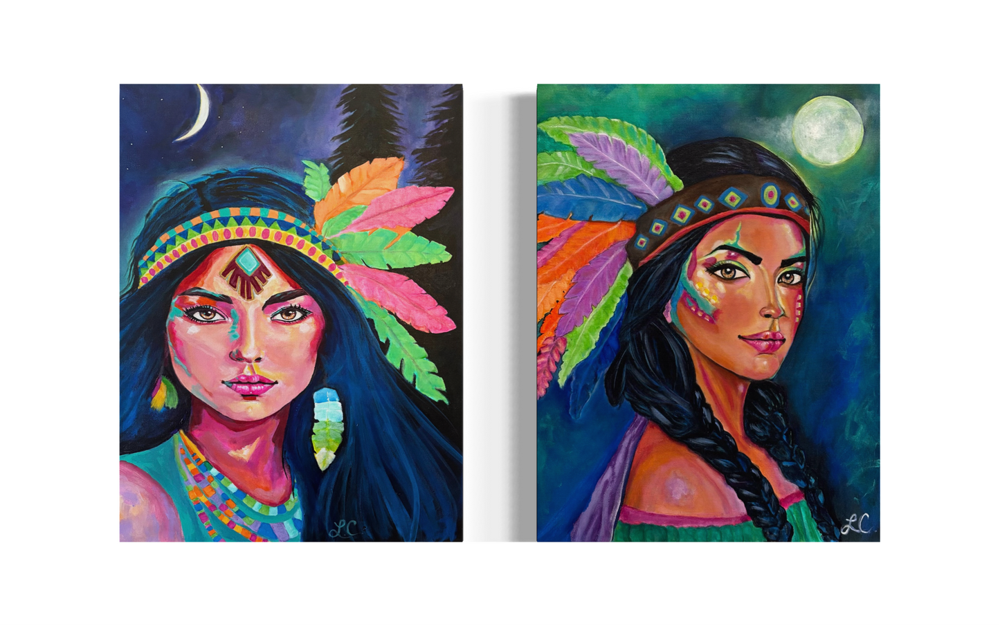 Colorful Canvas Print - Asha Female Portrait Wall Art