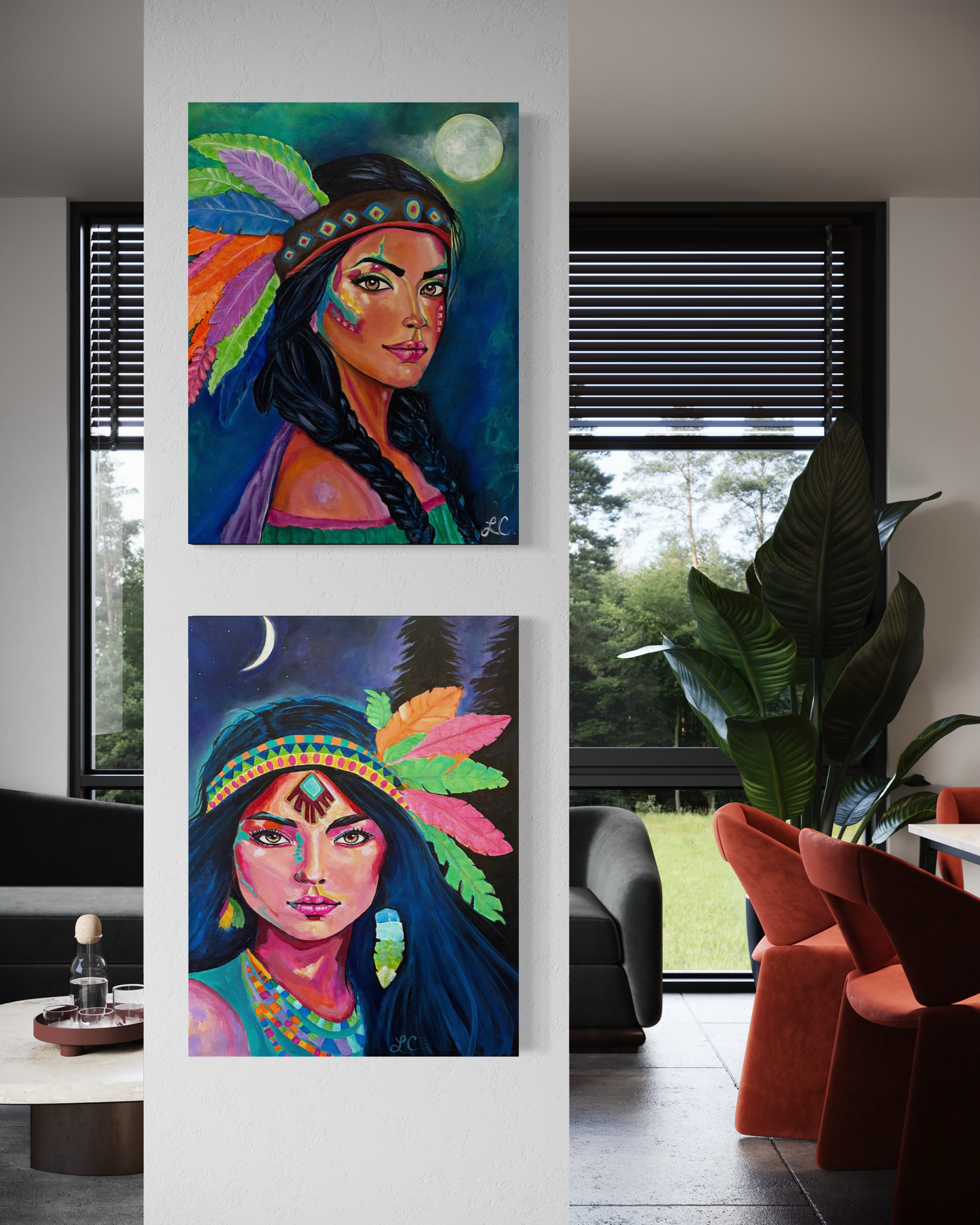 Colorful Canvas Print - Asha Female Portrait Wall Art