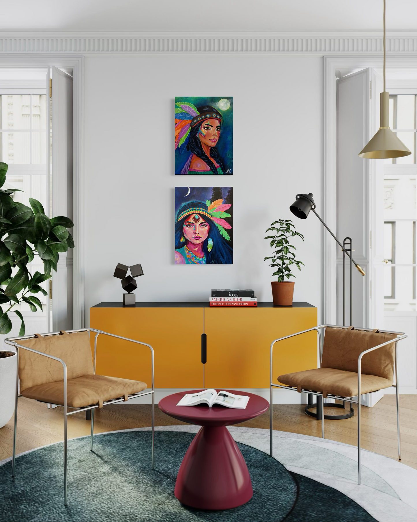 Colorful Canvas Print - Asha Female Portrait Wall Art