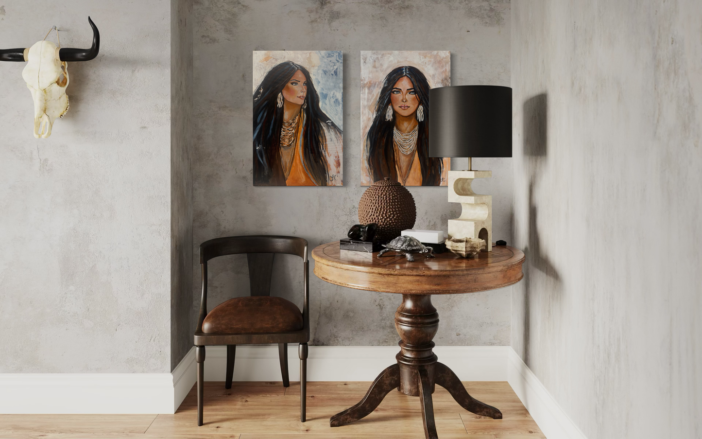 Female Portrait Wall Art Canvas Print – Solen