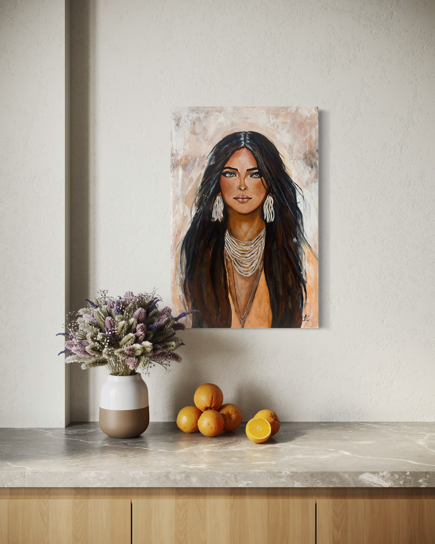 Female Portrait Canvas Print - Nira Wall Art