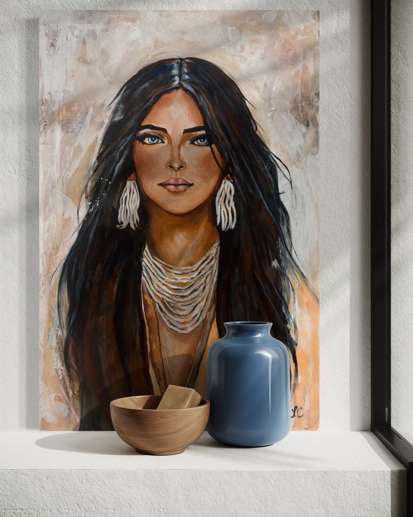 Female Portrait Canvas Print - Nira Wall Art
