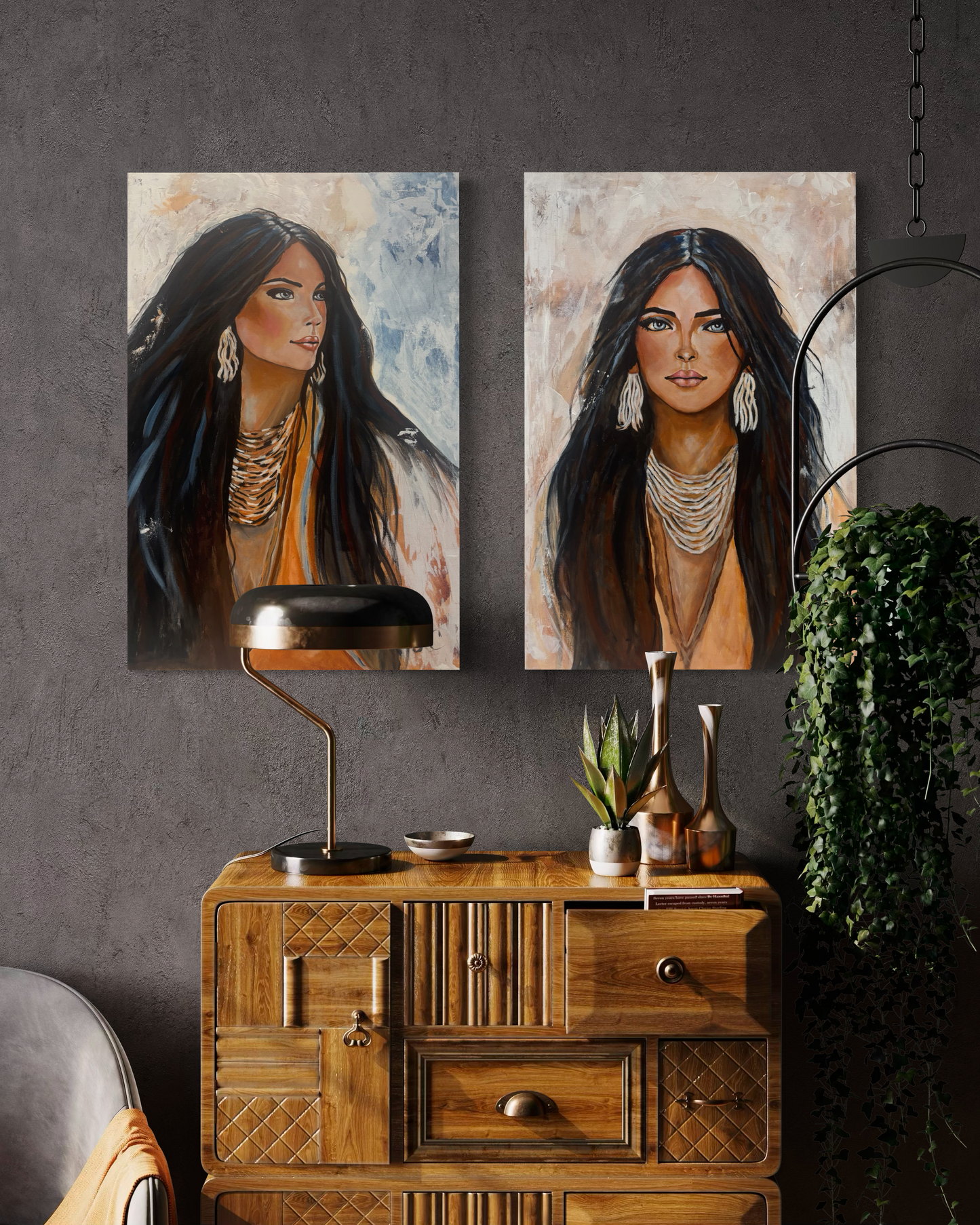Female Portrait Wall Art Canvas Print – Solen
