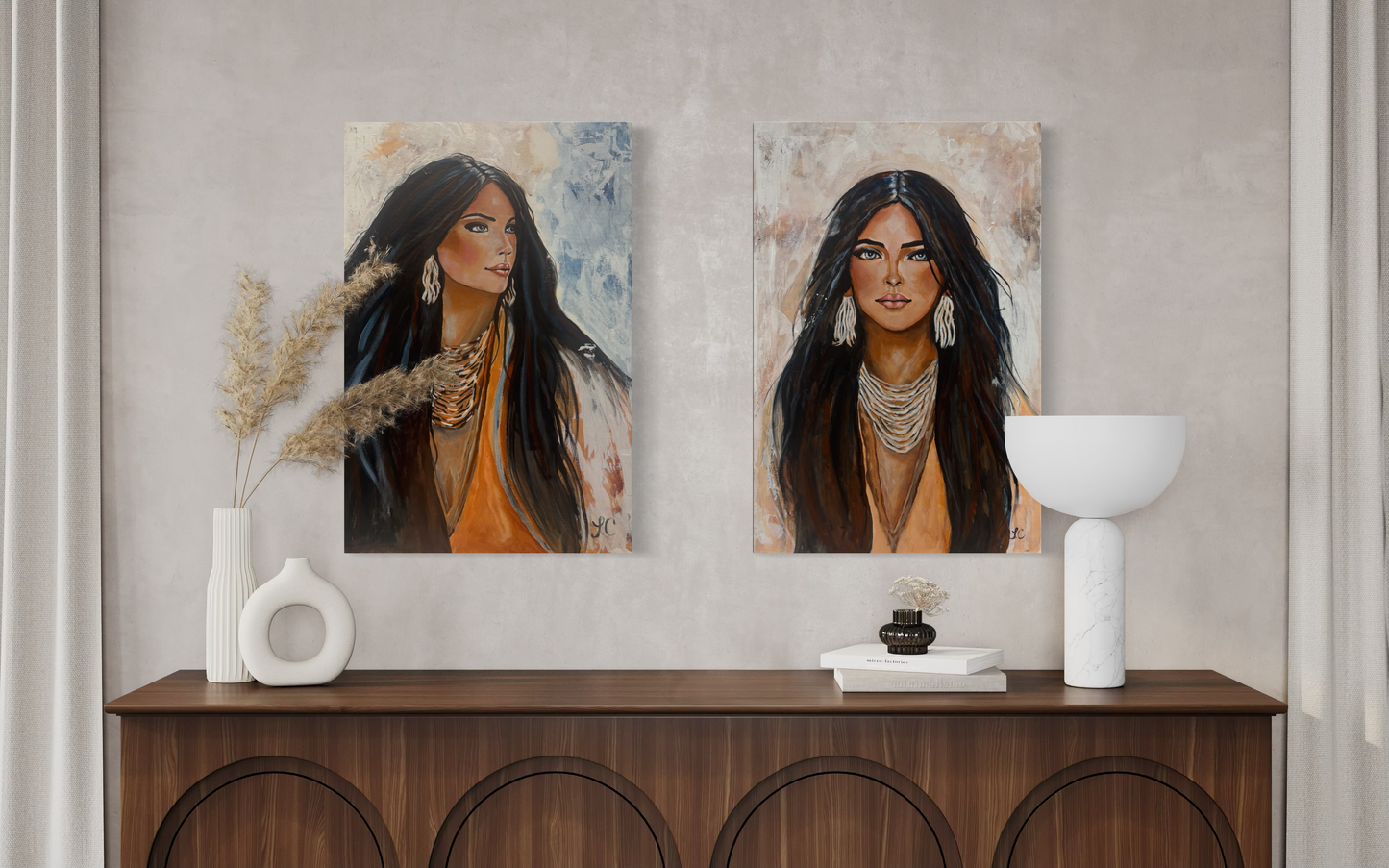 Female Portrait Wall Art Canvas Print – Solen