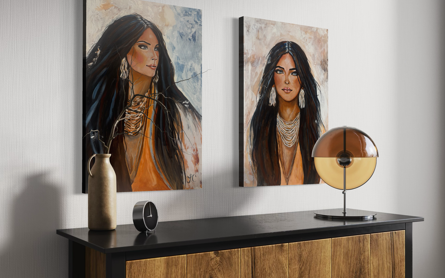 Female Portrait Wall Art Canvas Print – Solen