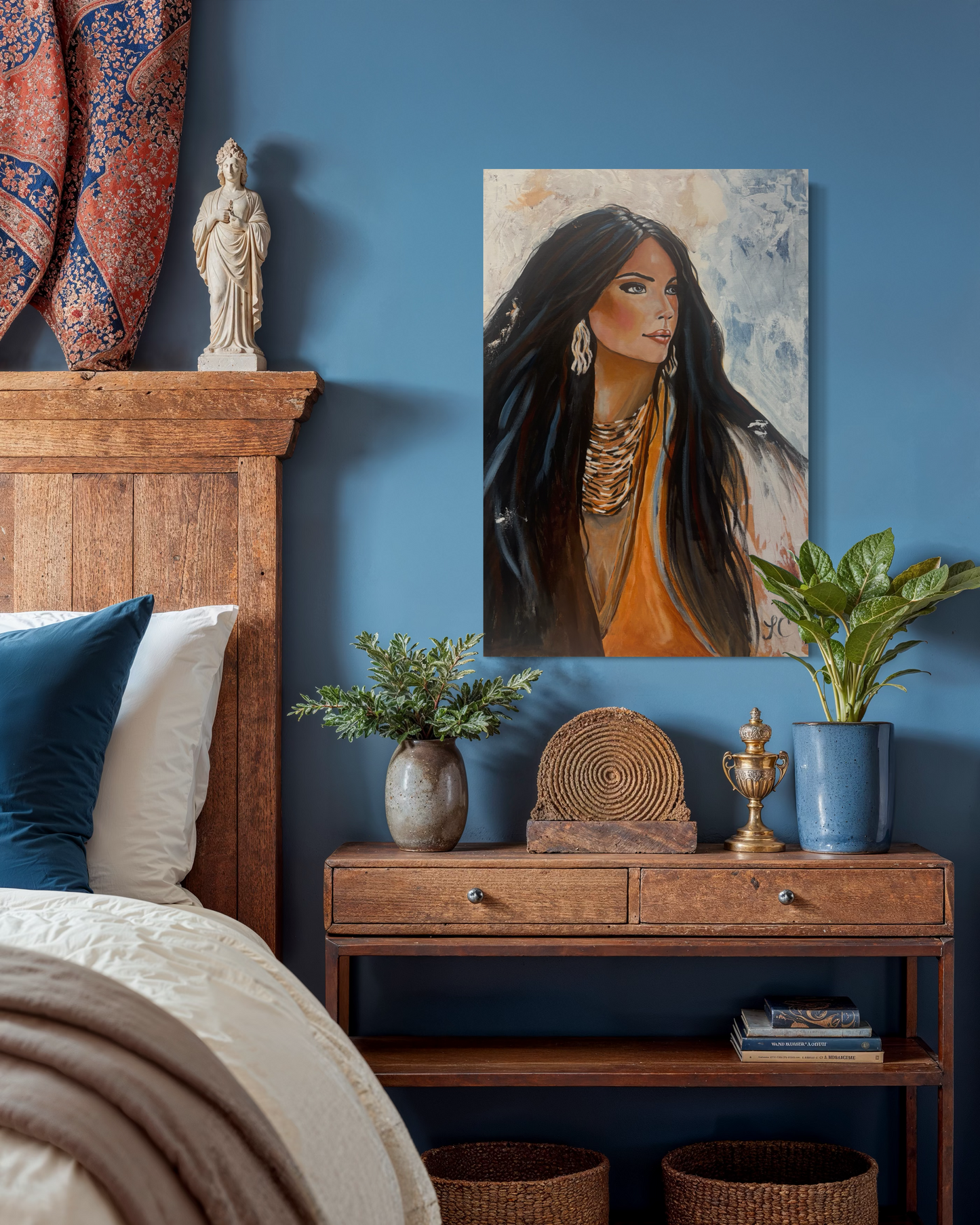 Female Portrait Wall Art Canvas Print – Solen
