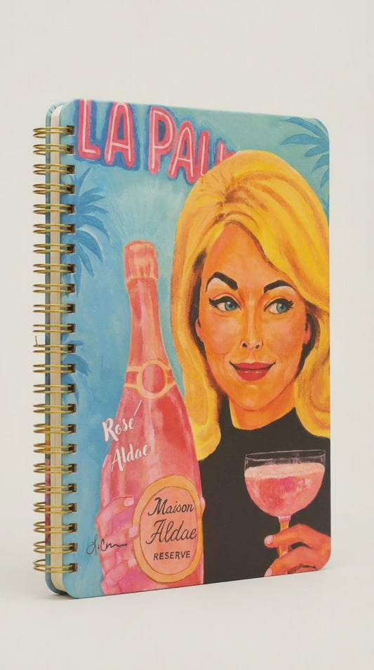 Rosé Aldae Lined Hardcover Journal for Women – Retro Style Chic Notebook